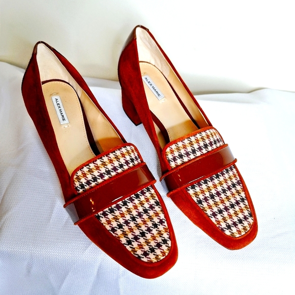 NWOB Alex Marie " The Herringbone Day Walker" shoes size 9M. (Free headband). - Picture 2 of 9